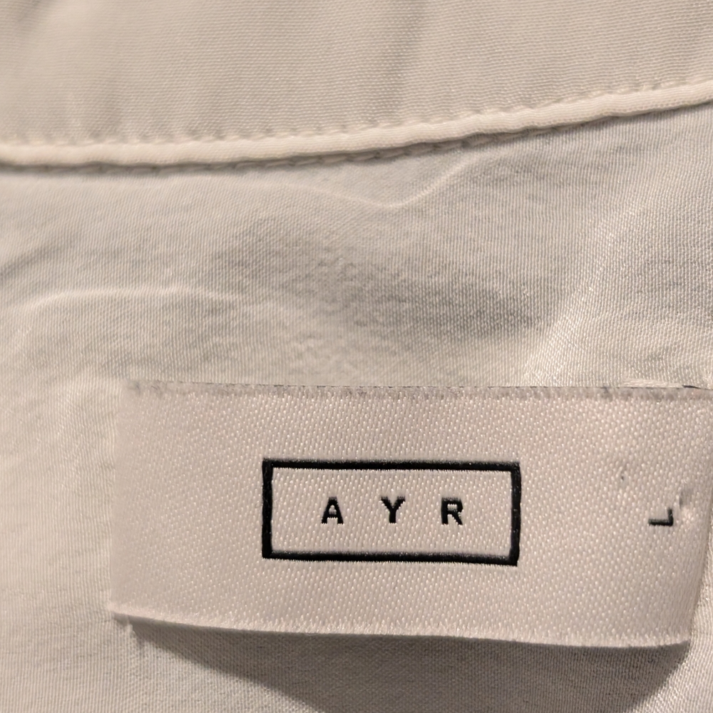 AYR Black and White Vertical Stripe Button-Up Top - Picture 4 of 5